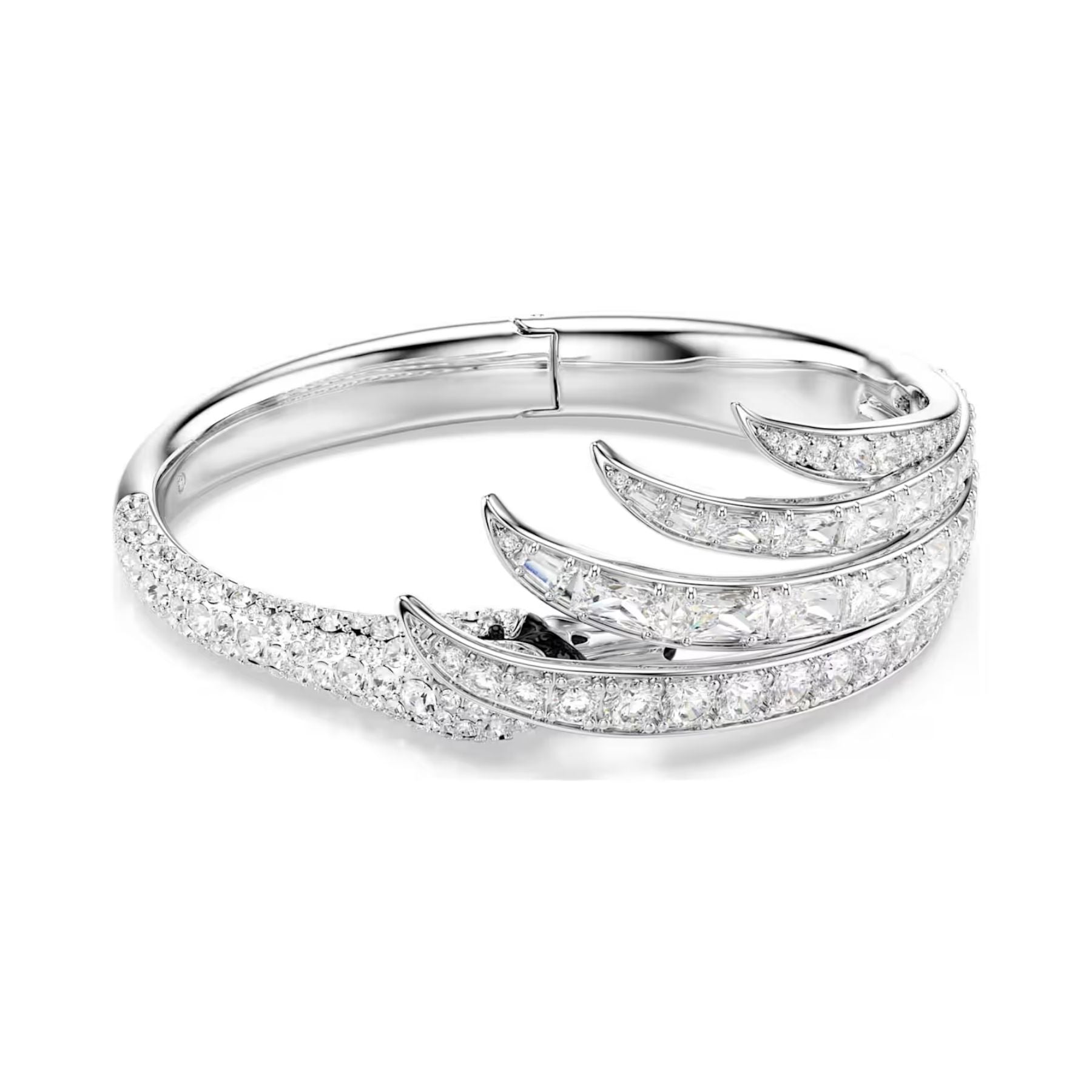 Swarovski Vienna rannerengas, vaalea metalli, kirkkaat zirkoniat ja kristallit, 5749066