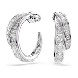 Swarovski Vienna rengaskorvakorut, vaalea metalli ja kirkkaat zirkonit, 5749069