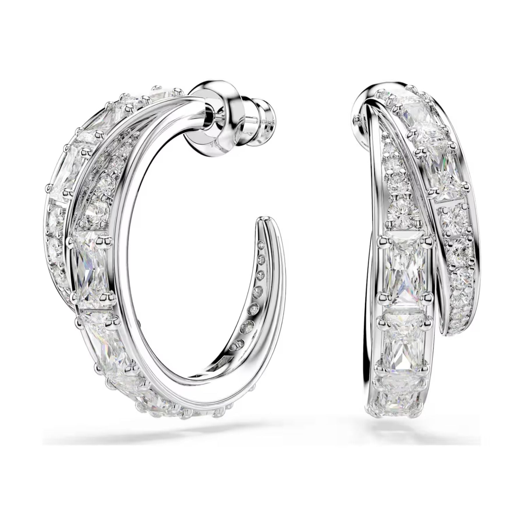 Swarovski Vienna rengaskorvakorut, vaalea metalli ja kirkkaat zirkonit, 5749069