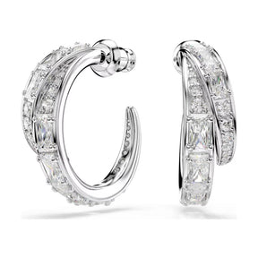 Swarovski Vienna rengaskorvakorut, vaalea metalli ja kirkkaat zirkonit, 5749069