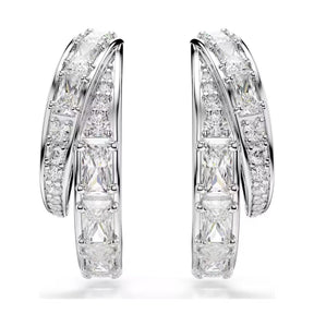 Swarovski Vienna rengaskorvakorut, vaalea metalli ja kirkkaat zirkonit, 5749069