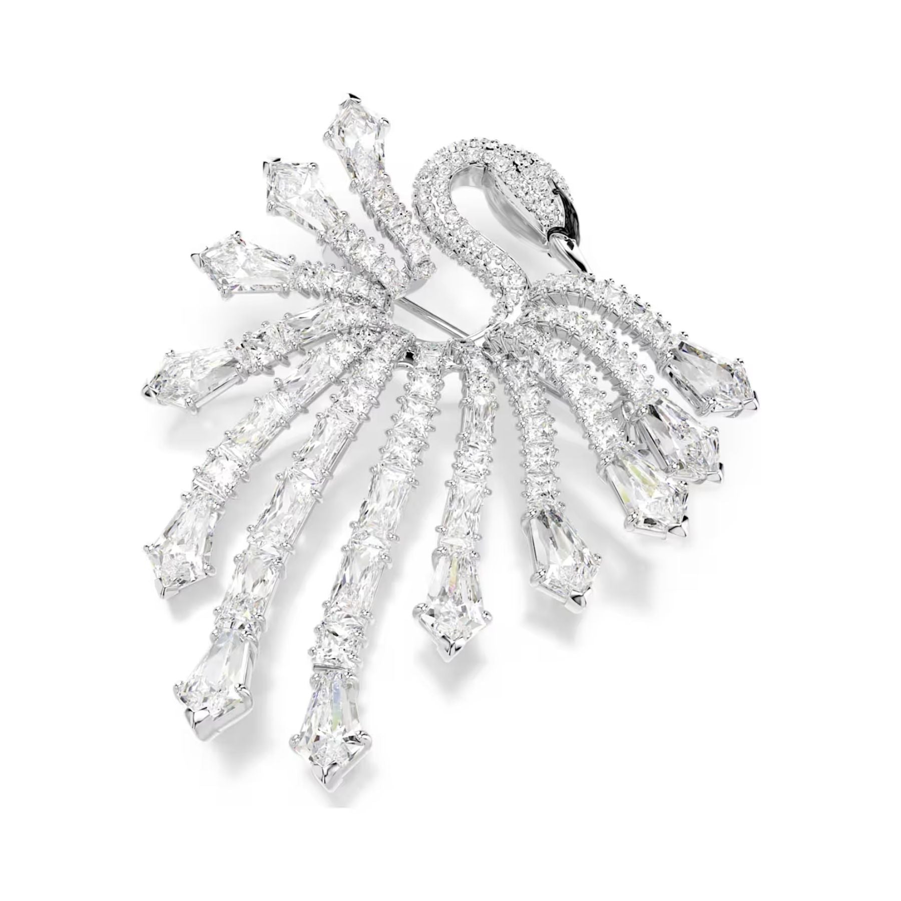 Swarovski Vienna rintakoru, vaalea metalli ja kirkkaat zirkoniat, 5760065