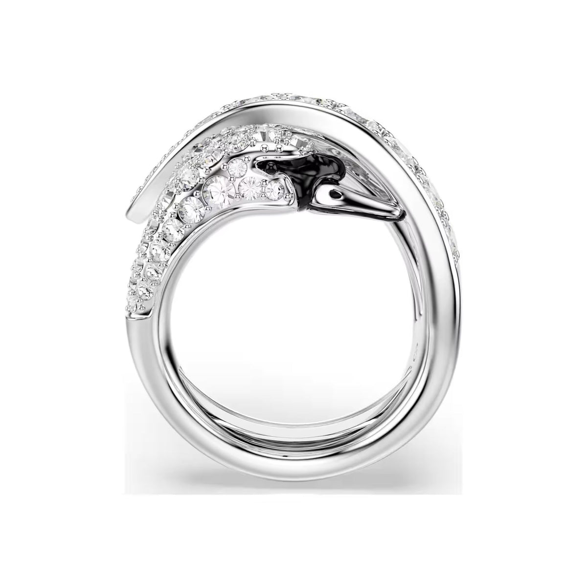 Swarovski Vienna sormus, vaalea metalli ja kirkkaat kristallit, 5762206