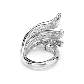 Swarovski Vienna sormus, vaalea metalli ja kirkkaat kristallit, 5762206