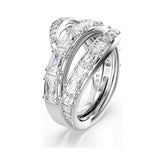 Swarovski Vienna sormus, vaalea metalli ja kirkkaat zirkonit, 5762204