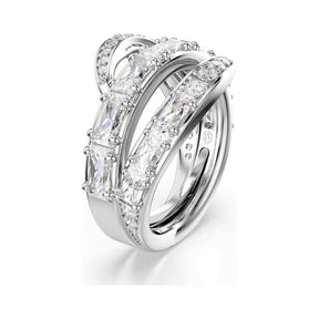 Swarovski Vienna sormus, vaalea metalli ja kirkkaat zirkonit, 5762204