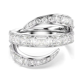 Swarovski Vienna sormus, vaalea metalli ja kirkkaat zirkonit, 5762204
