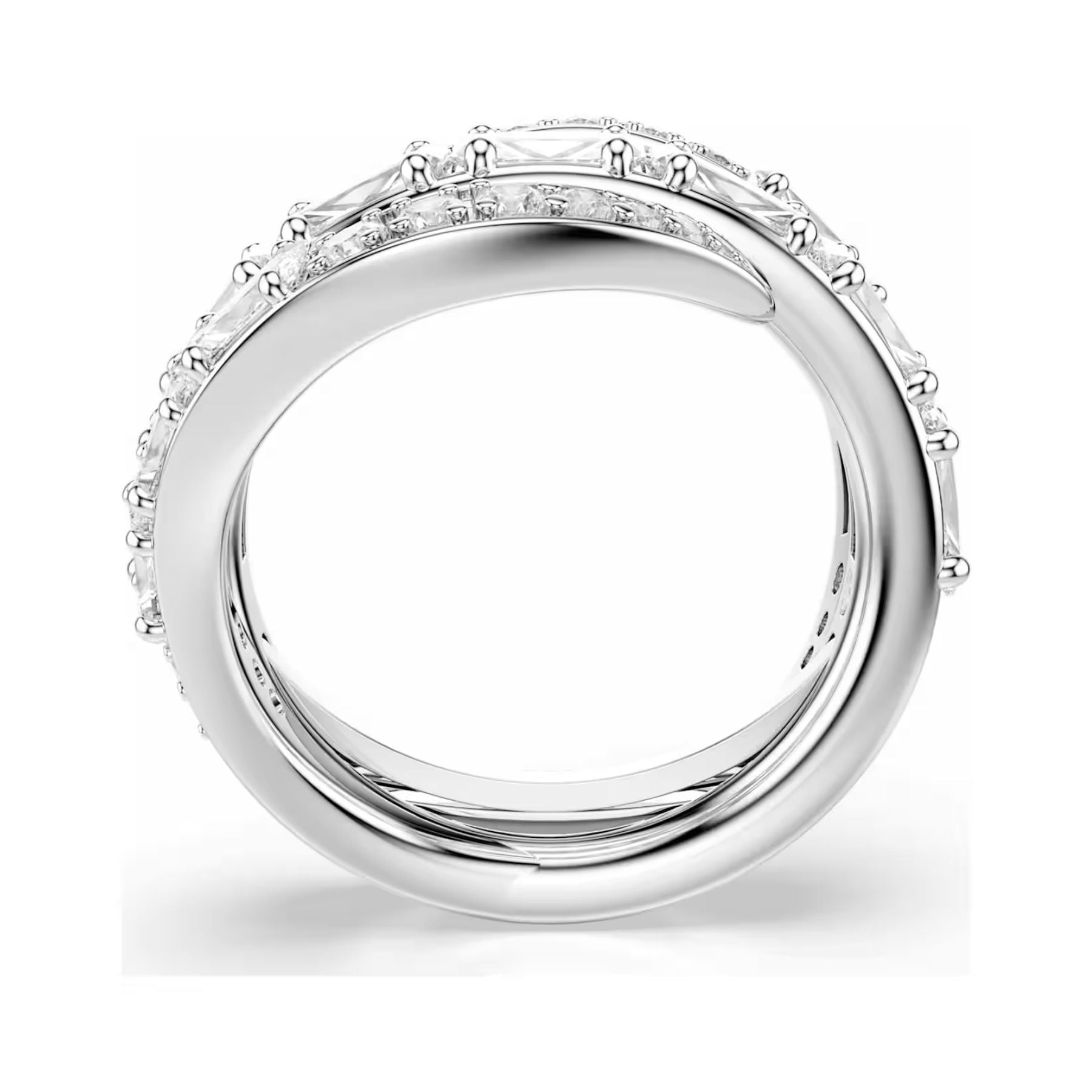Swarovski Vienna sormus, vaalea metalli ja kirkkaat zirkonit, 5762204