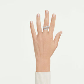 Swarovski Vienna sormus, vaalea metalli ja kirkkaat zirkonit, 5762204
