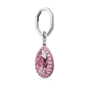 Swarovski avaimenperä, hopeanvärinen, vaaleanpunaiset kristallit, 5666646