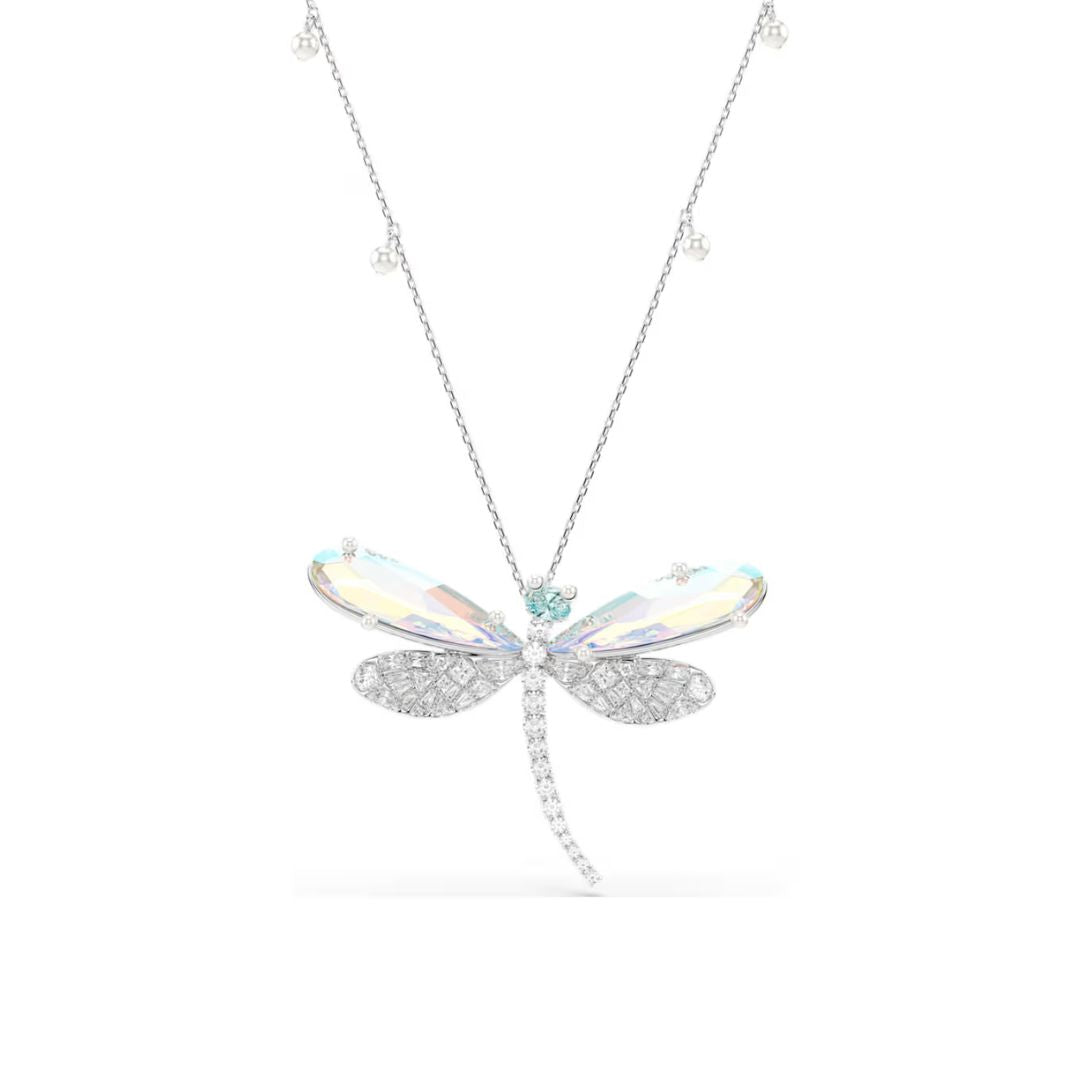 Swarovski x Ariana Grande Dragonfly riipus ja rintakoru kristalleilla ja kristallihelmillä, 5737429