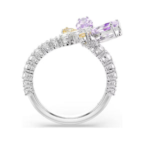 Swarovski x Ariana Grande Dragonfly sormus, eriväriset kristallit ja helmi, 5737368