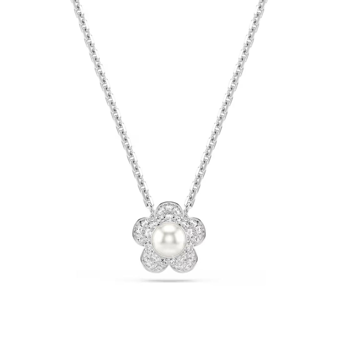 Swarovski x Ariana Grande kaulakoru kukkariipuksella, valkoinen kristalli ja helmi, 5755817