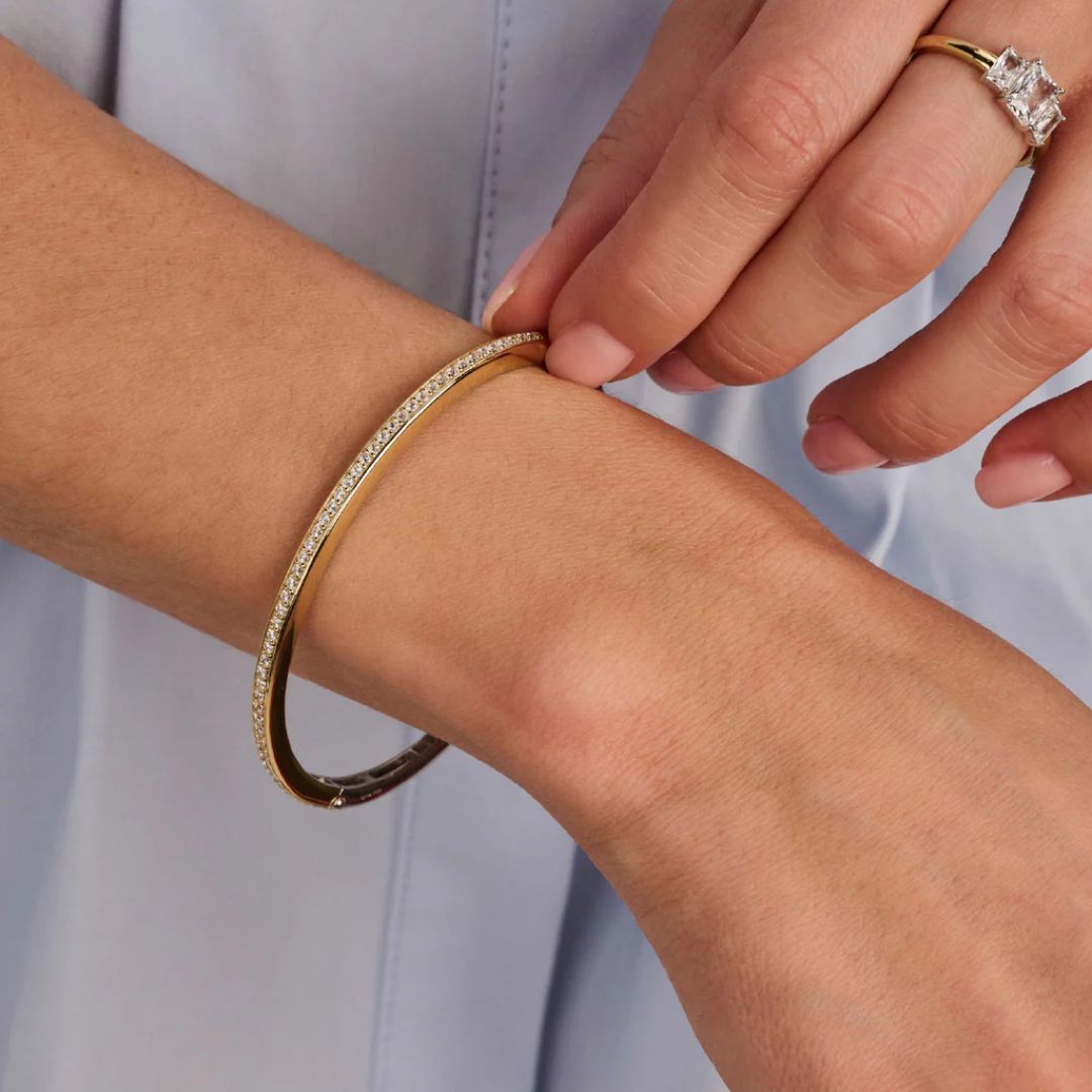 TI SENTO Classic rannerengas, keltakullattua hopeaa ja zirkoneja, 2889ZY