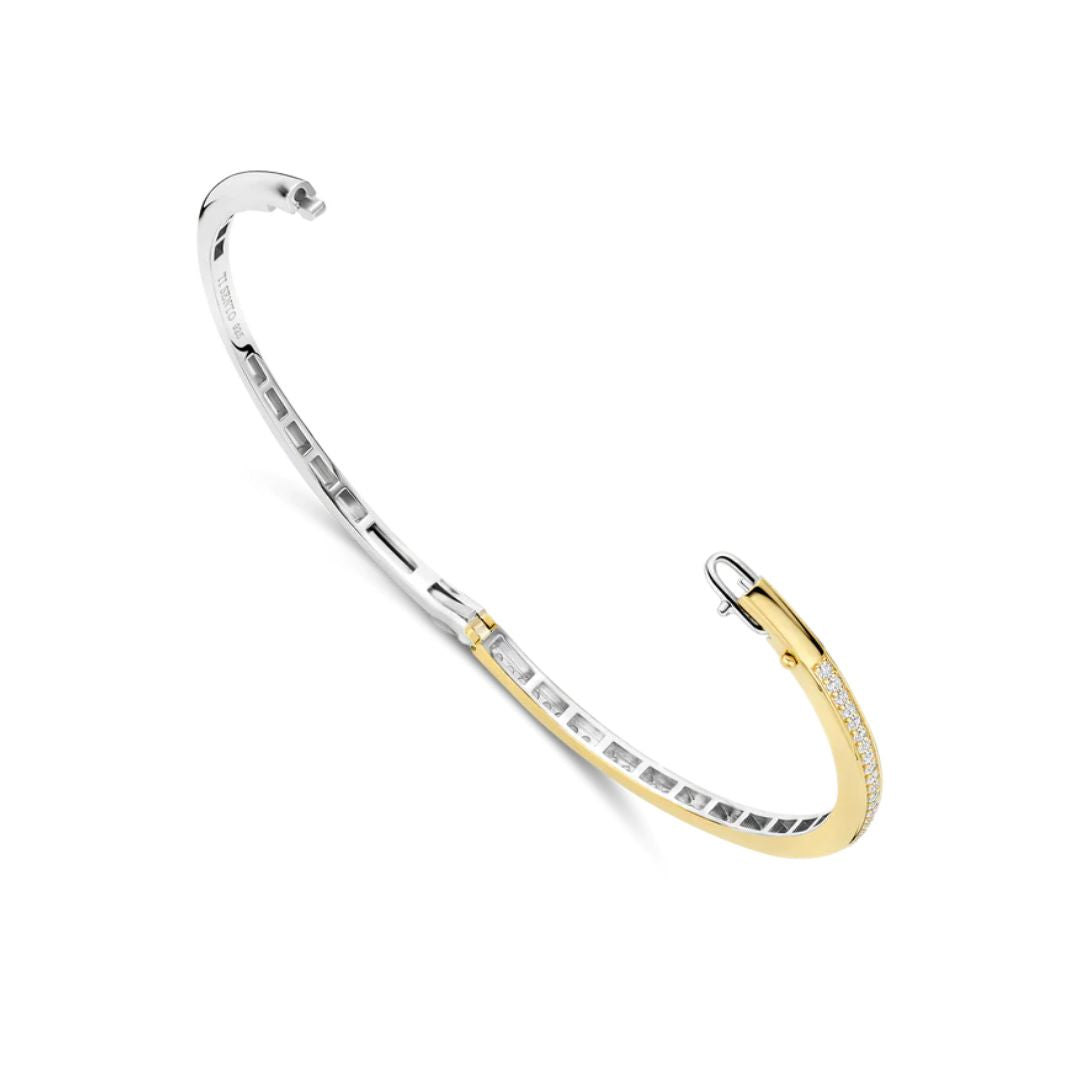 TI SENTO Classic rannerengas, keltakullattua hopeaa ja zirkoneja, 2889ZY