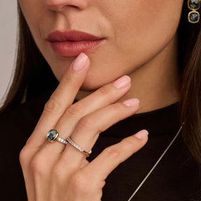 TI SENTO Cushion sormus, keltakullattua hopeaa ja zirkonit, 12414TY