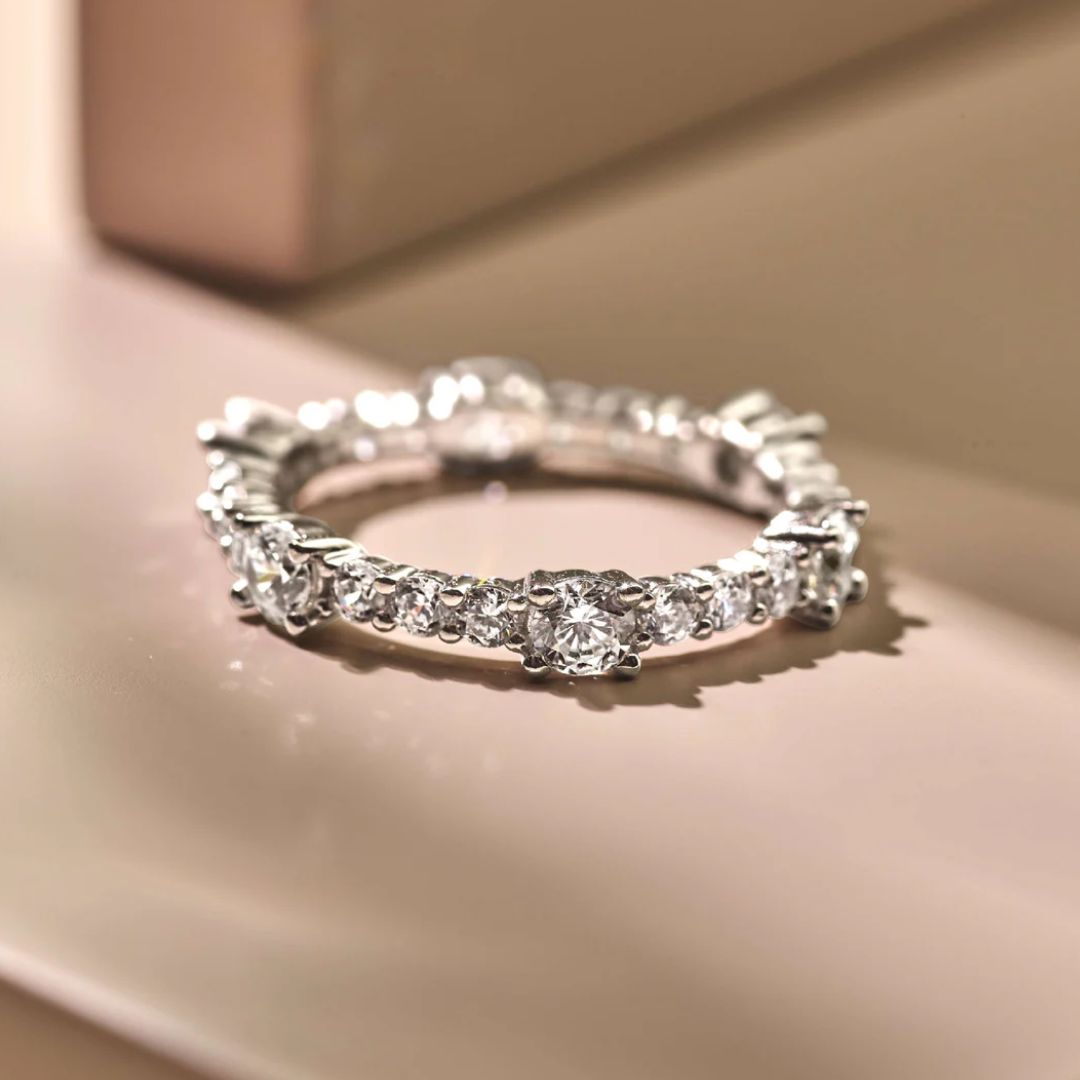 TI SENTO Eternity Tennis sormus, hopeaa ja zirkonit, 12428ZI