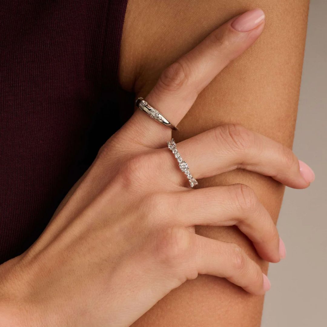 TI SENTO Eternity Tennis sormus, hopeaa ja zirkonit, 12428ZI