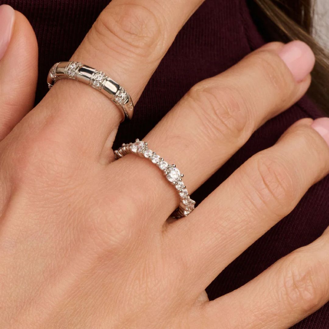 TI SENTO Eternity Tennis sormus, hopeaa ja zirkonit, 12428ZI