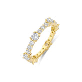 TI SENTO Eternity Tennis sormus, keltakullattua hopeaa ja zirkonit, 12428ZY