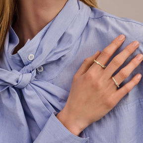 TI SENTO Eternity Tennis sormus, keltakullattua hopeaa ja zirkonit, 12428ZY