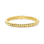 TI SENTO Ribbed rannerengas, keltakullattua hopeaa, 23095SY