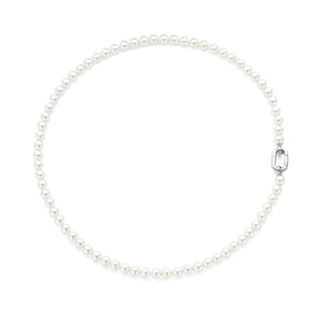 TI SENTO kaulakoru, hopeaa ja valkoiset helmet, 34050PW/45