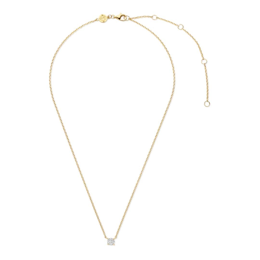 TI SENTO kaulakoru, keltakullattua hopeaa ja zirkoni, 3894ZY/42