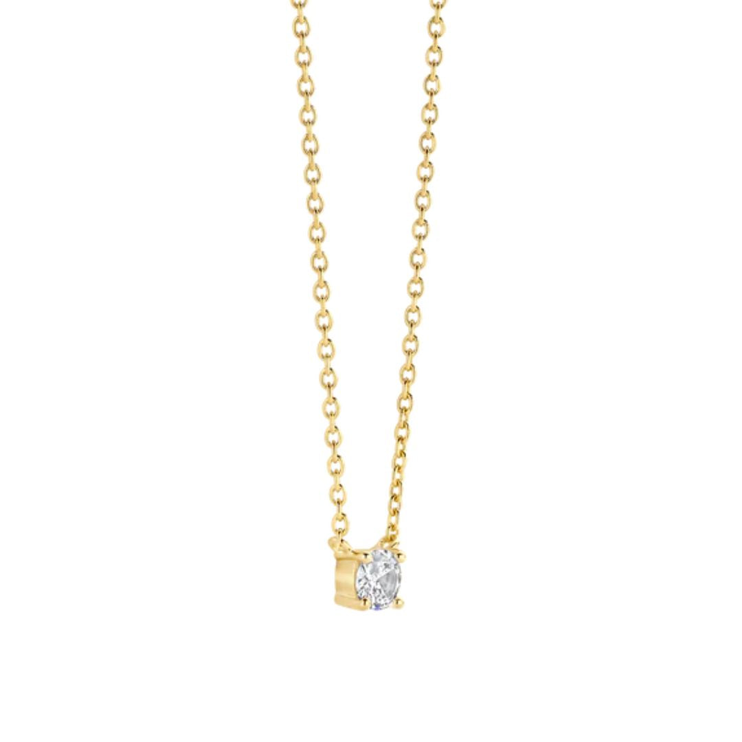 TI SENTO kaulakoru, keltakullattua hopeaa ja zirkoni, 3894ZY/42