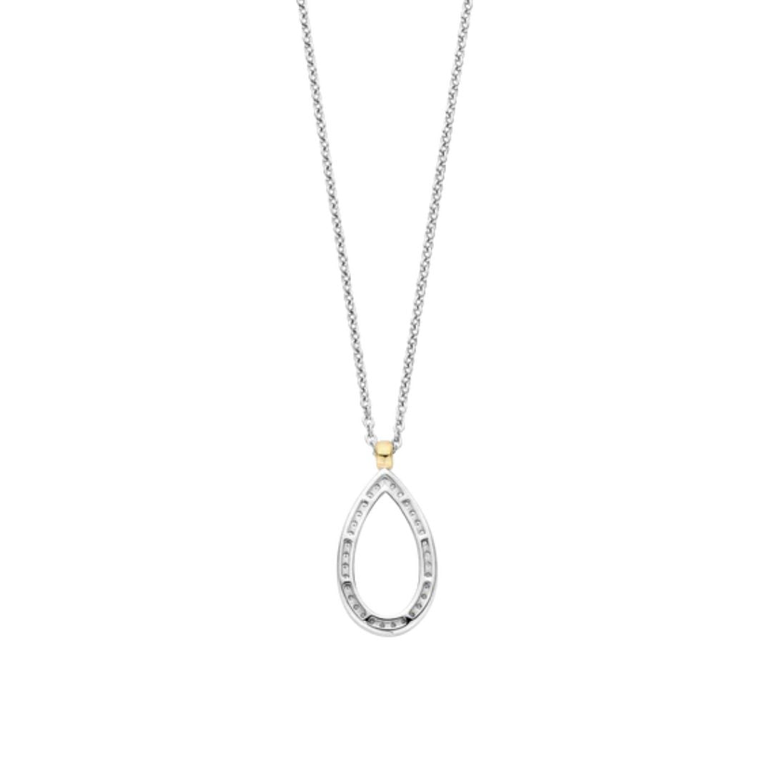 TI SENTO kaulakoru, keltakullattua hopeaa ja zirkonit 34110ZY/42