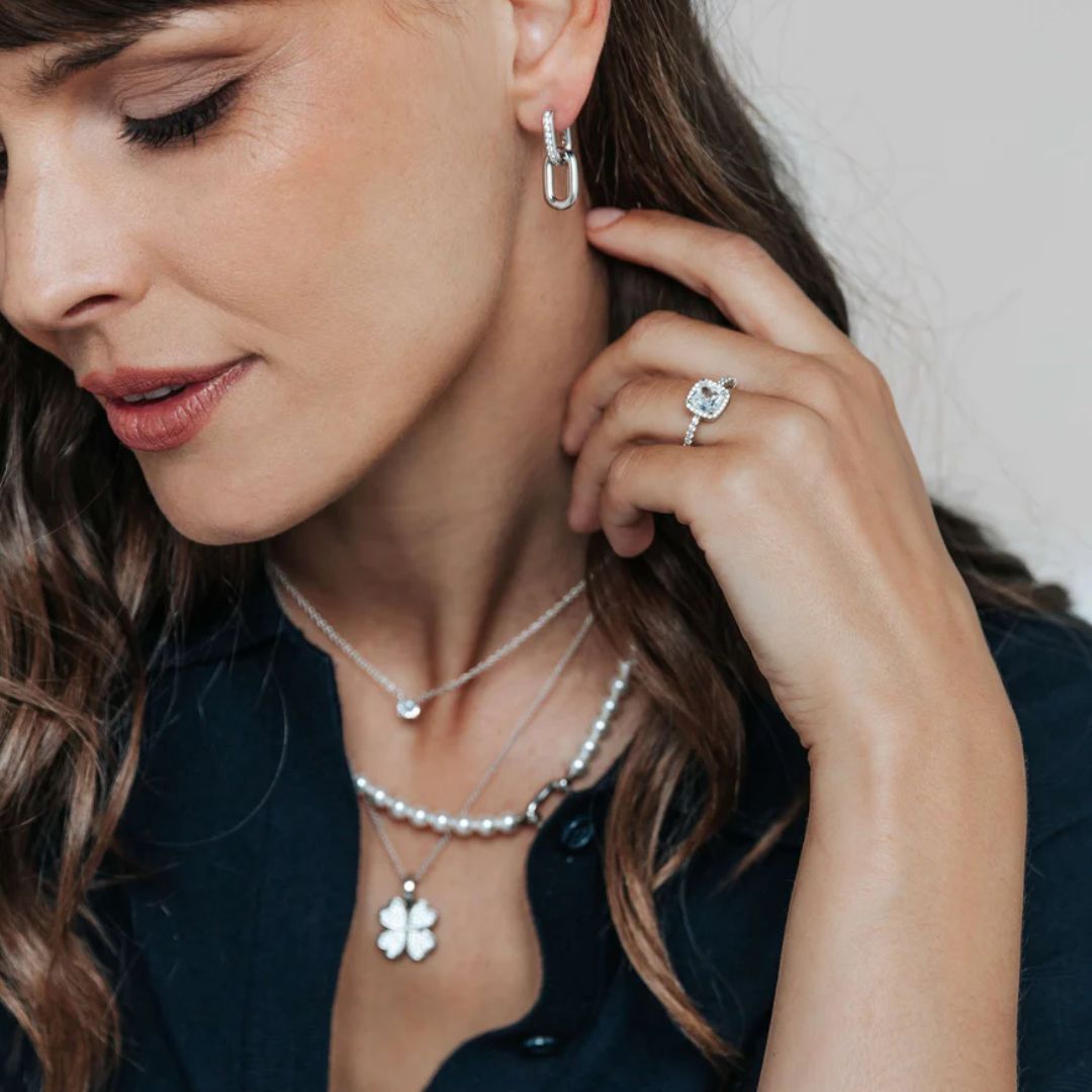 TI SENTO korvakorut, hopeaa ja zirkonit, 7831ZI