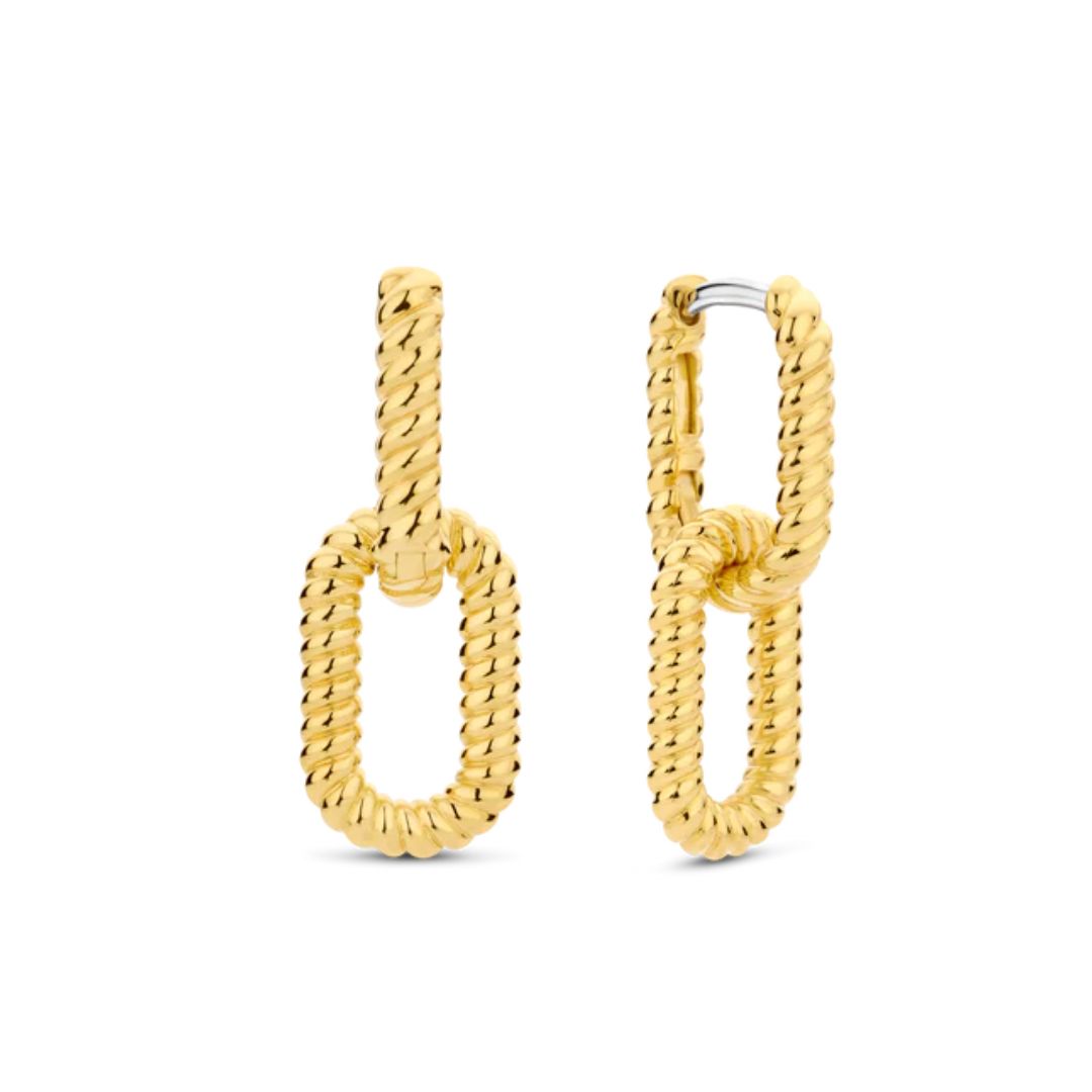 TI SENTO Earrings, Yellow Gold-Plated Silver 7963SY