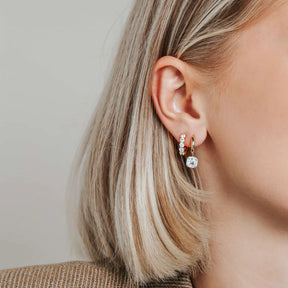 TI SENTO korvakorut, keltakullattua hopeaa ja zirkonit, 78030ZY