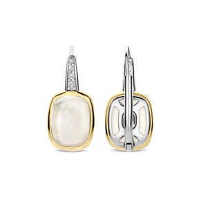 TI SENTO korvakorut, keltakullattua hopeaa, kristallit ja zirkonit, 78041MW
