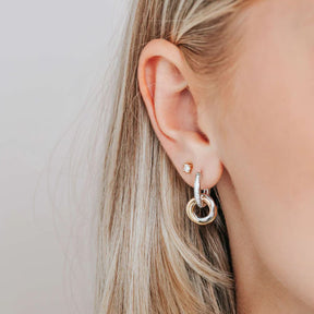 TI SENTO korvakorut, keltakullattua ja ruusukullattua hopeaa zirkoneilla, 7857ZT