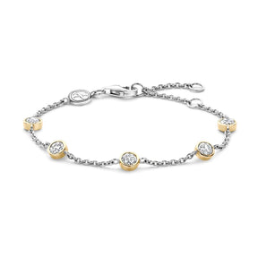 TI SENTO rannekoru, keltakullattua hopeaa ja zirkonit, 2756ZY