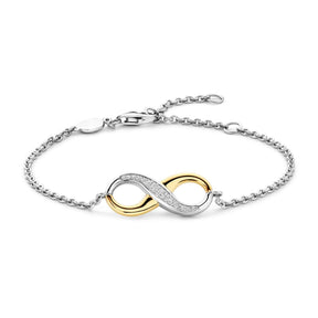 TI SENTO rannekoru, keltakullattua hopeaa ja zirkonit, 2823ZY