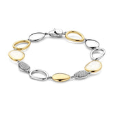 TI SENTO rannekoru, keltakullattua hopeaa, kristallit ja zirkonit, 23082MW