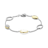 TI SENTO rannekoru, keltakullattua hopeaa, kristallit ja zirkonit, 23083MW