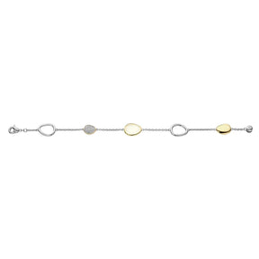 TI SENTO rannekoru, keltakullattua hopeaa, kristallit ja zirkonit, 23083MW