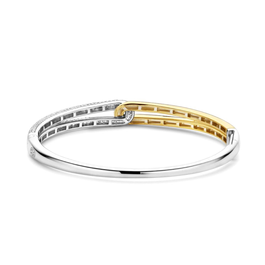 TI SENTO rannerengas, keltakullattua hopeaa ja zirkonit, 23085ZY