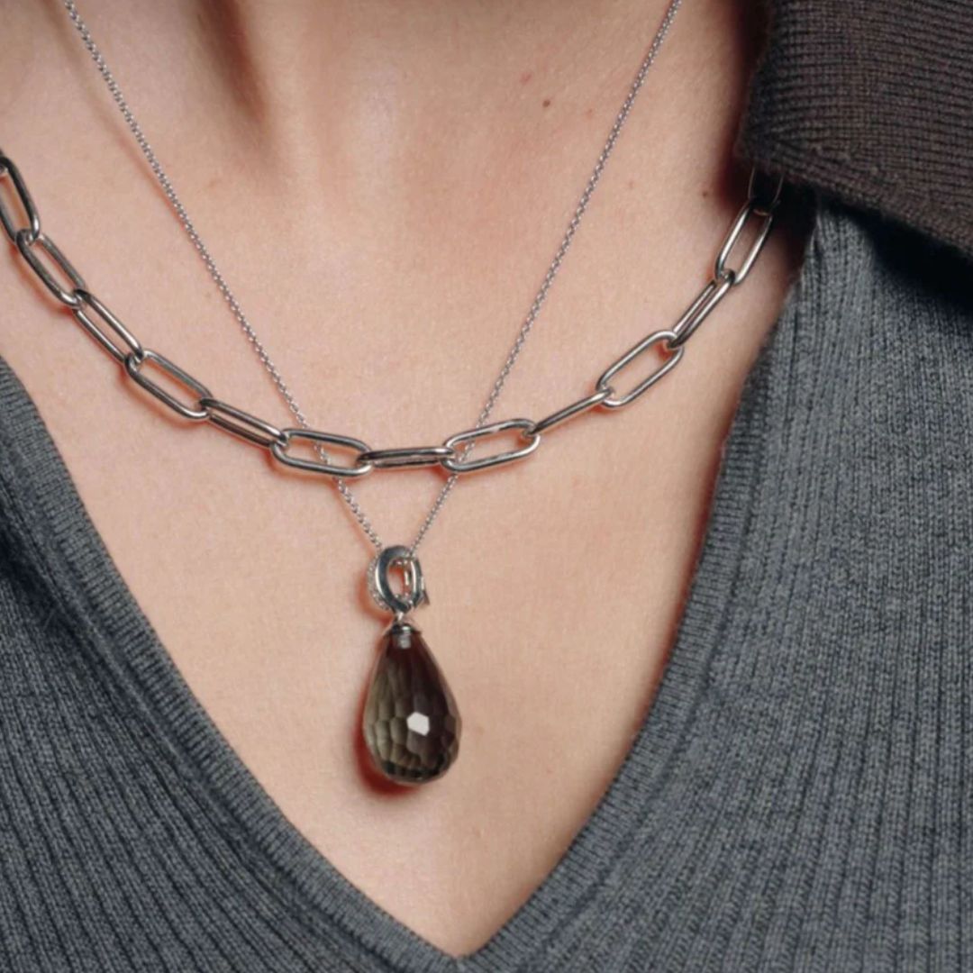 TI SENTO riipus, hopeaa, kristalli ja zirkonit, 6849GG