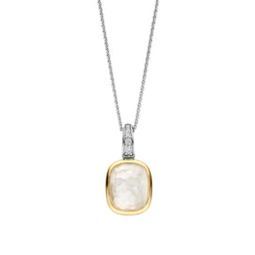 TI SENTO riipus, keltakullattua hopeaa, helmiäistä ja zirkonit, 6852MW