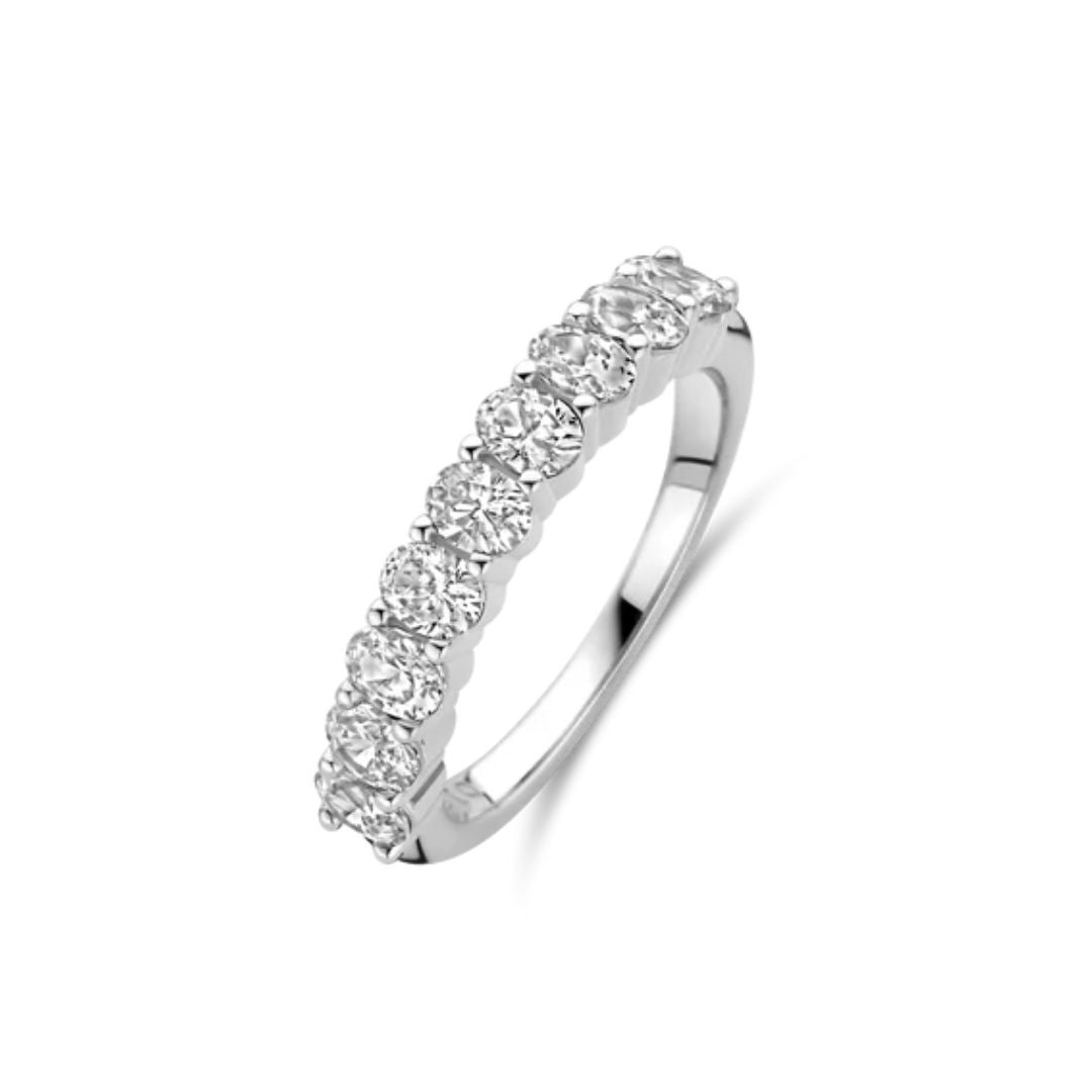 TI SENTO Ring, Silver and Zircons 12339ZI