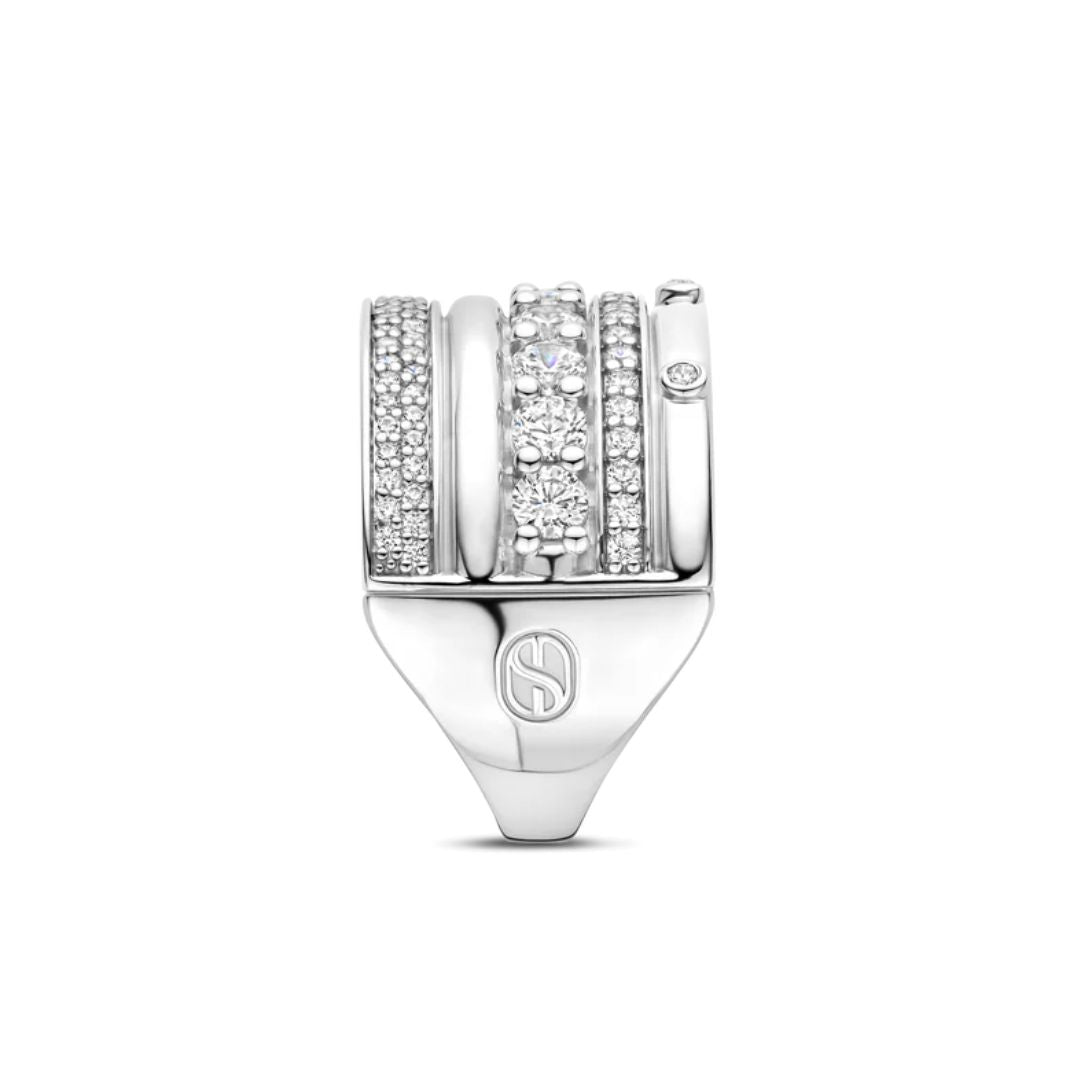 TI SENTO sormus, hopeaa ja zirkonit, 12396ZI