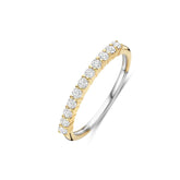 TI SENTO sormus, keltakullattua hopeaa ja zirkonit, 12382ZY