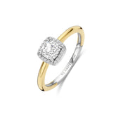 TI SENTO sormus, keltakullattua hopeaa ja zirkonit, 12388ZY