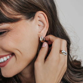 TI SENTO sormus, keltakullattua hopeaa ja zirkonit, 12394ZY