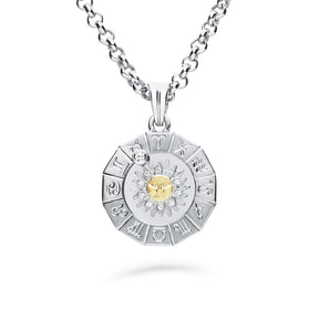 Timanttiriipus, aurinko-horoskooppi 0,14ct, iso, valkokulta