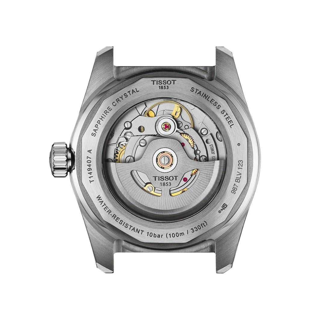 Tissot PR516 Powermatic 80, 38 mm, T1494071104100 rannekello, koneisto